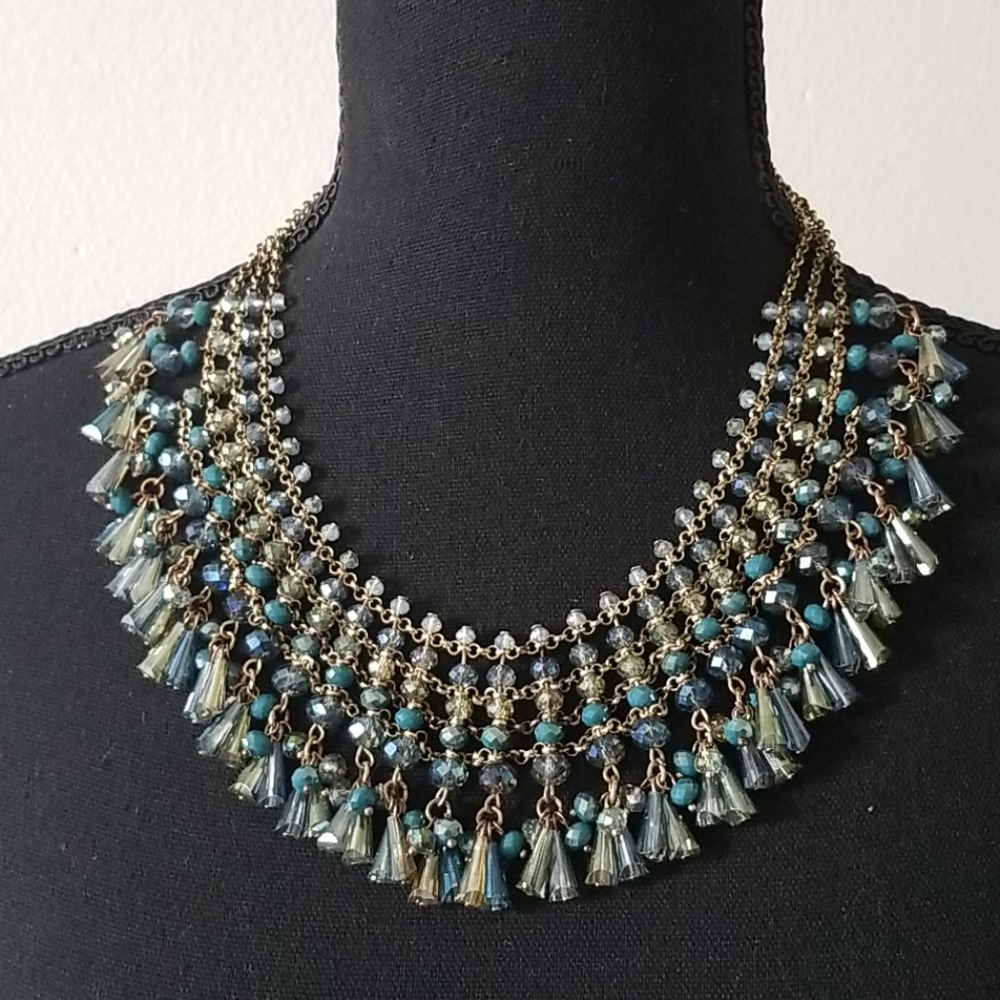 Beaded Statement Necklace - image 1